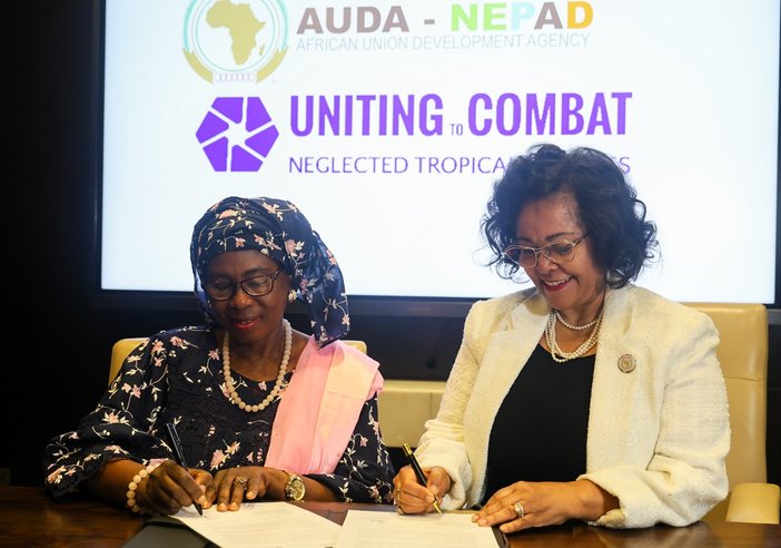 Signing this agreement on behalf of their respective organisations were Ms. Nardos Bekele-Thomas, the first female CEO of AUDA-NEPAD, and Dr. Isatou Touray, Executive Director of Uniting to Combat NTDs and former Vice President of The Gambia.