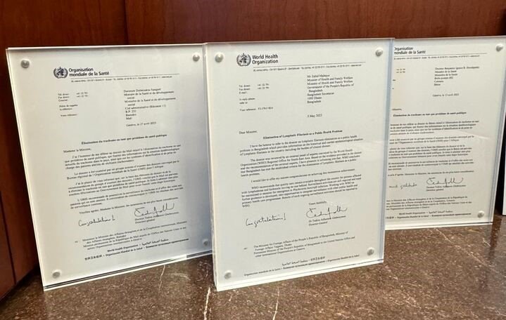 Three signed WHO letters