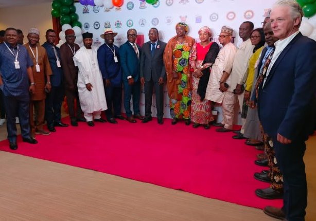 Commissioners of Health and other key officials at a high-level advocacy meeting in Abuja, Nigeria