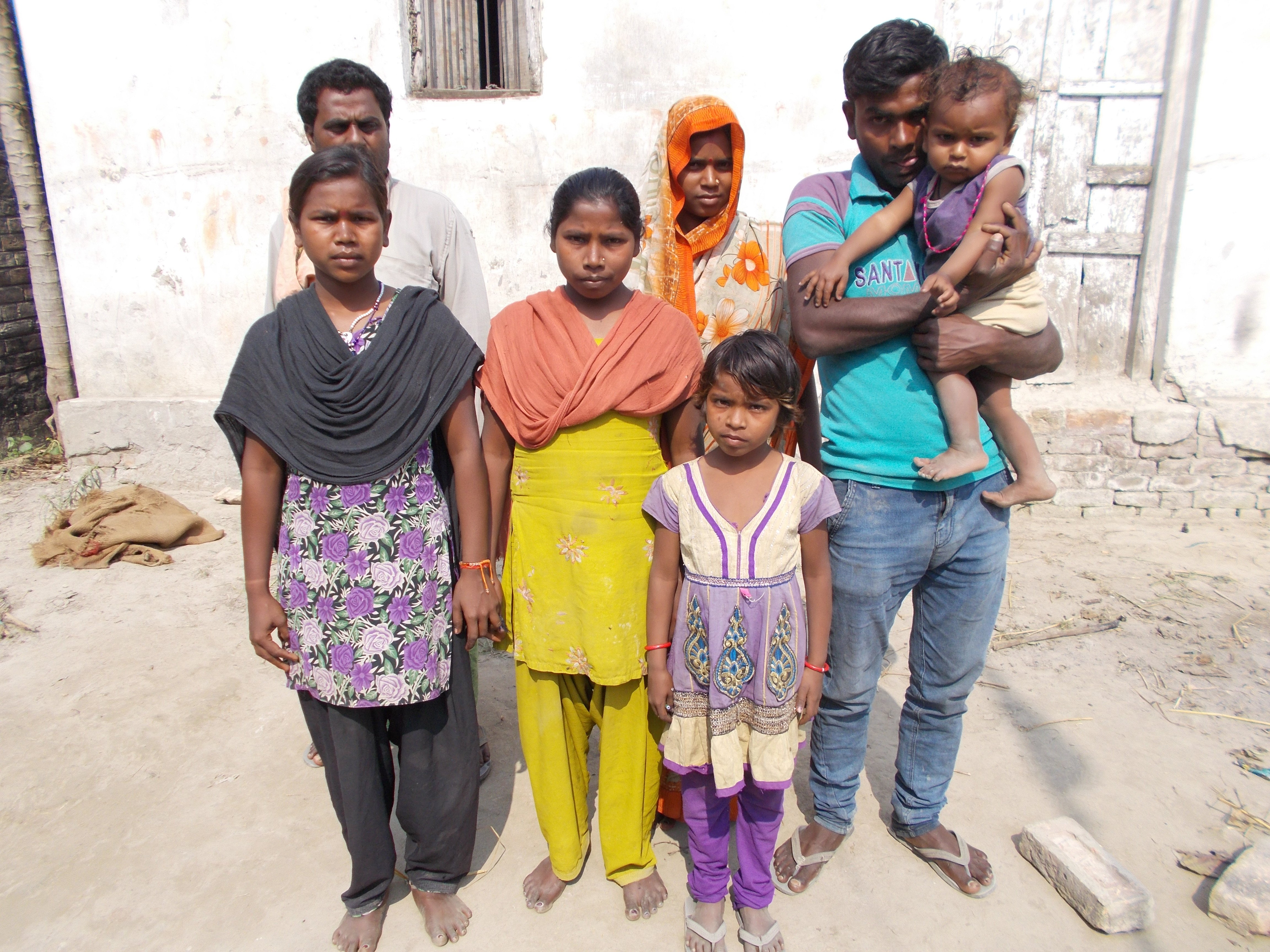 Sita with her brother, aunt and family. Photo: KalaCORE